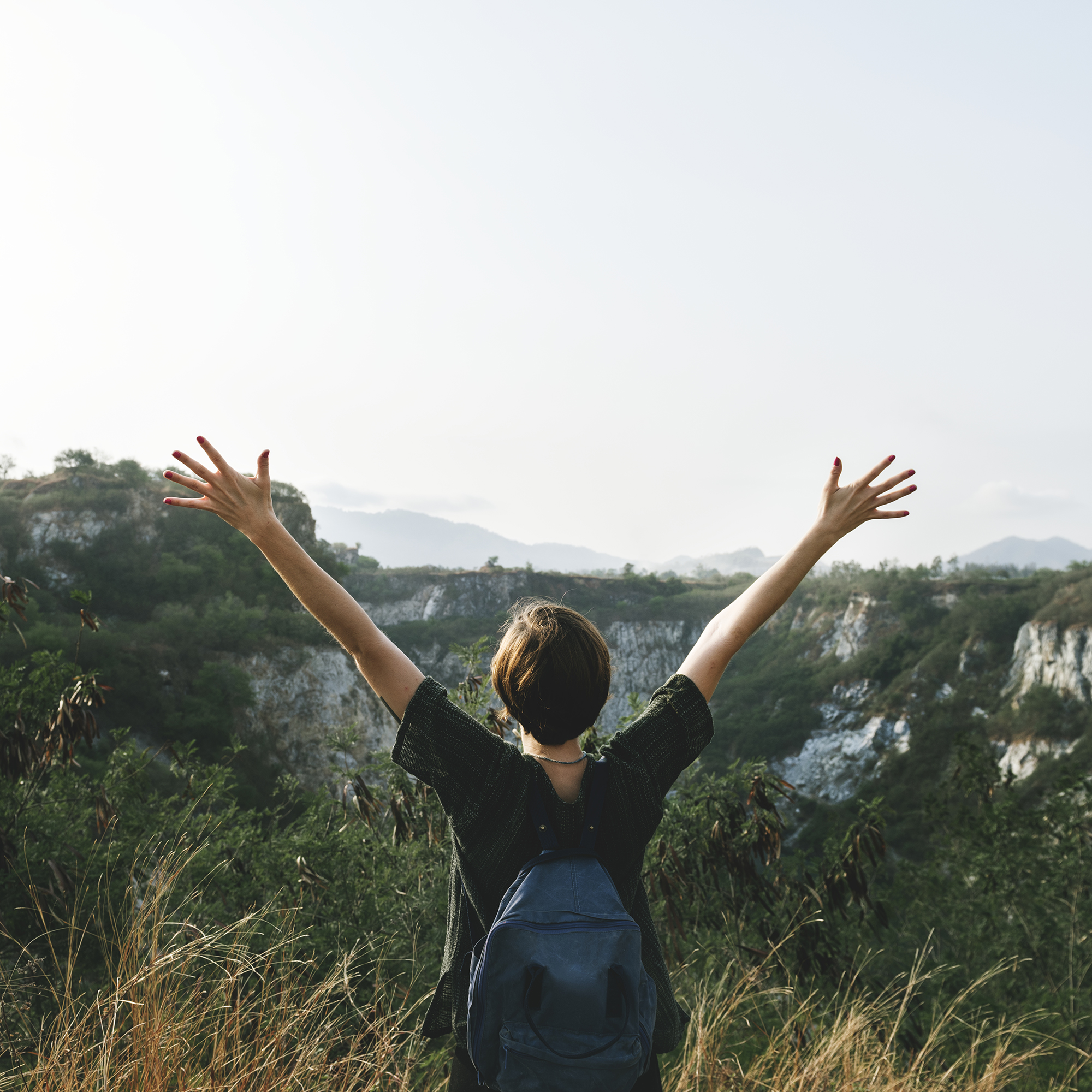 Young Woman Travel Nature Concept